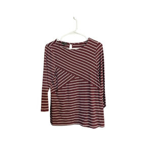 Talbots Striped Shirt Medium Mahogany